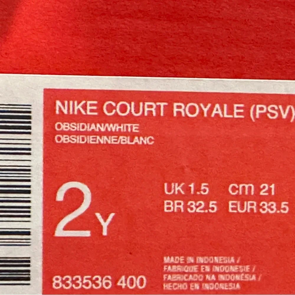 Nike Preschool / Little Kid Court Royale TDV Low Casual Sneaker - 2Y 3Y NEW